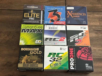 Lot of 9 EMPTY 12Gauge Shotgun Shot Shell Boxes - Image 1 of 4