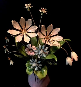Imperial Palace Bouquet Pink Flower Vase House Igor Carl Faberge Franklin Mint - Picture 1 of 18