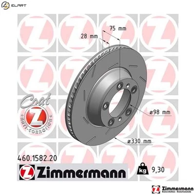 2x BRAKE DISC 460.1582.20 FOR PORSCHE MCG.FA/EA 3.0L MCW.DA 3.0L MCX.NA 3.6L - Image 1 of 4