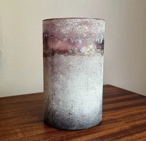 Chic Vintage Alfredo Barbini Lilac Scavo Murano Glass Vase, 1980s Postmodern - Picture 1 of 11