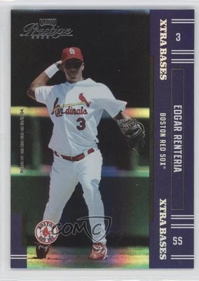 2005 Playoff Prestige Xtra Bases Purple /100 Edgar Renteria #3 - Image 1 of 2