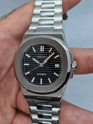 Seikmod Nautic Silver | Black Dial Date | NH35 Aut | Sapphire 40mm - Image 1 of 4