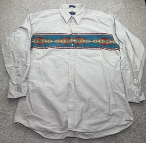 Pendleton Men’s Western Cowboy Shirt Size 2XL Long Sleeve Aztec Pearl Snap - Picture 1 of 13