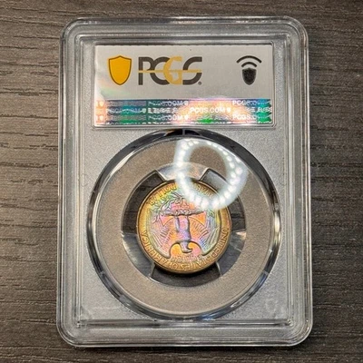 MS65 1995-P 25C Washington Quarter, PCGS Trueview- Álbum arco-íris tonificado - Imagem 1 de 4