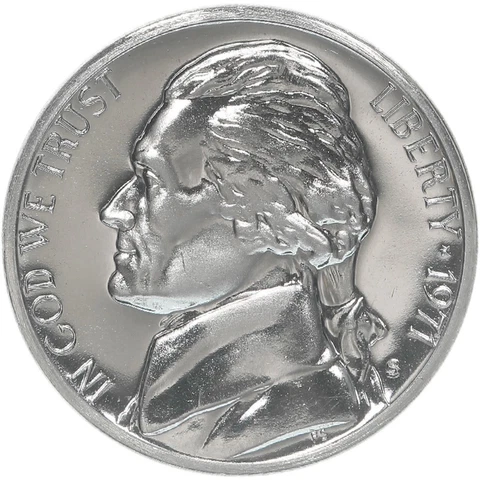 1971 S Jefferson Nickel Gem Proof Coin Cover