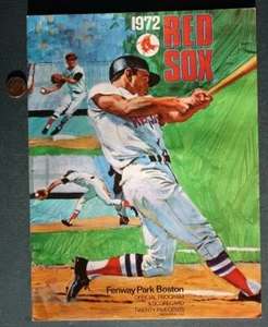 1972 Boston Red Sox Vs. Milwaukee Brewers Program Yastrzemski Fisk Fenway Park-- - Picture 1 of 1