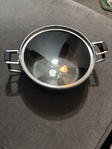 Calphalon Space Saver Premier 8785 5Qt Stock Pot Pan w/ Glass Space Saver Lid - Picture 1 of 9
