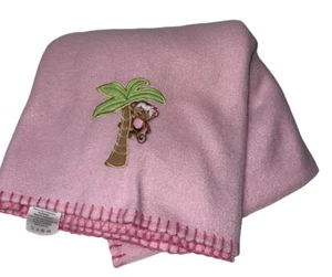 Garanimals Manta Bebé Seguridad Mono En Palmera Rosa Niñas Regazo 30" x 40" - Imagen 1 de 5