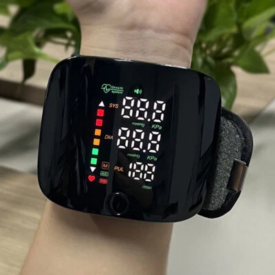Wrist Blood Pressure BP Monitor LED Display Touch Screen Wrist Rechargeable - Image 1 of 4