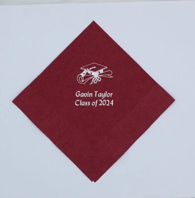 300 personalized cocktail napkins graduation wedding birthday baby shower - Image 1 of 4