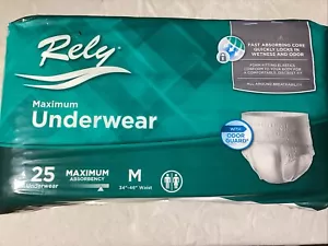 Adult Diapers MEDIUM Rely Maximum Absorbency Underwear (4x25pk) - Picture 1 of 4