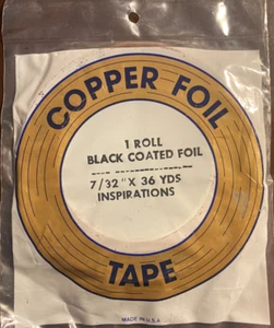 Copper Foil Tape for Stained Glass Projects and Craft Projects - 7/32" x 36 YDS - Picture 1 of 1