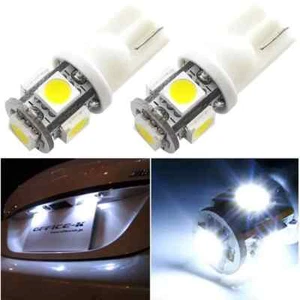 2 piezas 12V Blanco T10 Cuña 5-SMD 5050 LED Bombillas W5W 2825 158 192 168 194 - Imagen 1 de 4