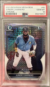 2023 Chrome Mega Box Junior Caminero 1st Bowman Rookie Mojo #61 Gem PSA 10 💎🔥 - Bild 1 von 2