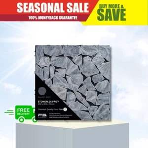 STONEFLEX PRO™ Outdoor Stone Floor Tiles - Galaxy Grey - 300x300x20mm - Picture 1 of 3