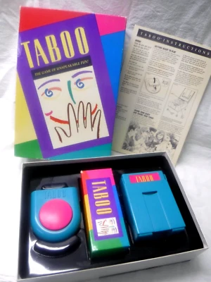 TABOO 1989 Word Game Milton Bradley 4+ players Party Family "Unspeakable Fun!" - Image 1 of 4