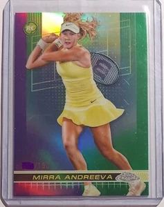 2024 Topps cromo Mirra Andreeva #81 refractor verde púrpura #/150 - Imagen 1 de 3