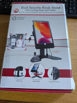 Dual Kiosk Stand – CTA Dual Security Kiosk Stand with Locking Case Cable - Image 1 of 4