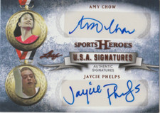 Amy Chow & Jaycie Phelps 2013 Leaf Sports Heroes autograph auto card USA-5