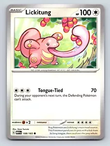 Pokémon incoloros Lickitung HP 100 Lengua Atada Ataque Rareza - Imagen 1 de 10