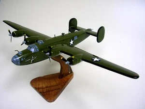 Réplica modelo madera escritorio avión B-24 Liberator consolidado B24 pequeño nuevo - Imagen 1 de 3