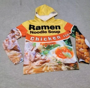 Ramen Noodle Soup Chicken Flavor Sweatshirt XL Youth Graphic Pullover Hoodie - Picture 1 of 8