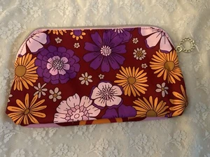 Estee Lauder Make-up Kosmetiktasche mit Reißverschluss mehrfarbig Blumenmuster/geometrisch neu ohne Etikett - Bild 1 von 4
