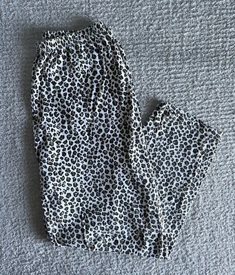 Victoria’s Secret Pijama Pantalones para Dormir Mujer’s Mediano Marrón Leopardo Corto Franela Foto 1 de 4