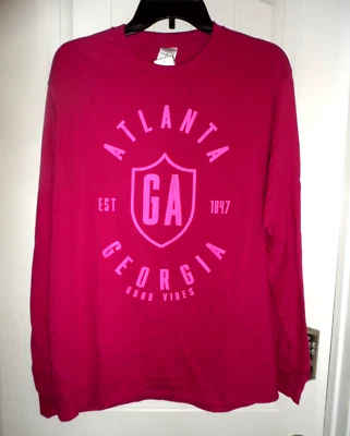 Great Delta Hombre Talla M Unisex Rosa Atlanta GA Camisa Manga Larga NUEVO CON ETIQUETAS Foto 1 de 4