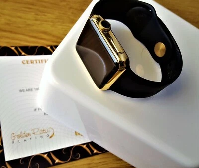Apple Watch 24ct Gold Edition 42mm Stainless Steel With Black Sports Band 24k - Image 1 of 4