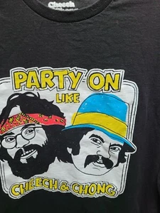 Cheech & Chong T-shirt Party On Long sleeved Black Med - Picture 1 of 5