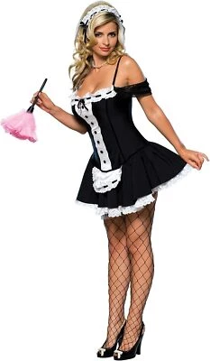 Dust Bunny French Maid Upstairs Chamber Fancy Dress Halloween Sexy Adult Costume - Image 1 of 2