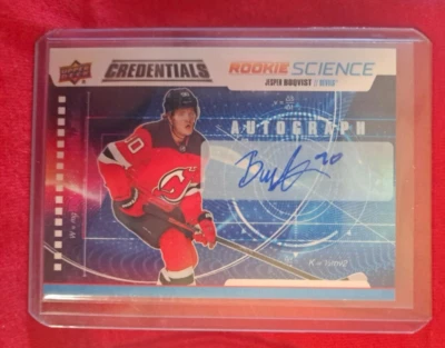 2019-20 Upper Deck Credentials Rookie Science Jesper Boqvist RC Auto #RS-19 - Image 1 of 2