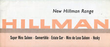 Hillman Minx Husky Super Minx Convertible UK market sales brochure ref.907/H