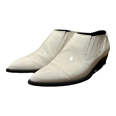 E8 by Miista Minea 漆皮西部靴白色 38 码葡萄牙制造 — 第 1/4 张图片