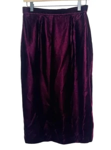 Falda Liberty & Lucrezia Capa de Muchos Colores Vintage Vino Tinto Terciopelo Talla 8 - Imagen 1 de 4