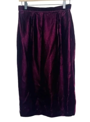 Vintage Liberty & Lucrezia Red Wine Velvet Skirt Whimsigoth Size 8 - Image 1 of 4