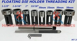 MT3 Lathe Tailstock Die Holder Set Floating Type 3MT Shank Threading Kit - Picture 1 of 2