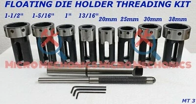 MT3 Lathe Tailstock Die Holder Set Floating Type 3MT Shank Threading Kit - Image 1 of 2