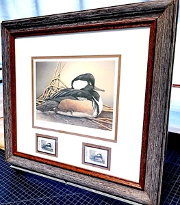 Stampa timbro Sherrie Russell Meline 2000 Texas Waterfowl Duck con timbro - nuova cornice - Foto 1 di 6