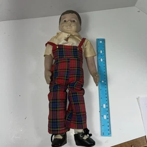 Mono a cuadros Martha Chase Boy Doll 1952 17 pulgadas de alto con zapatos y calcetines - Imagen 1 de 12