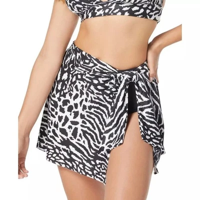 Falda de bikini Coco Reed Contours Sarong parte inferior talla XL negra estampado animal nueva Foto 1 de 4