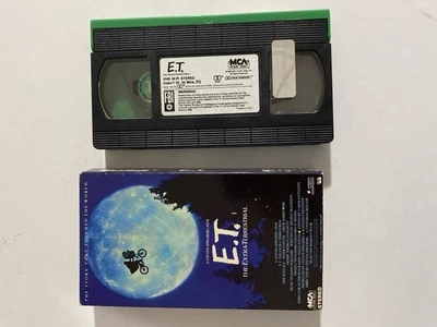E.T. The Extra-Terrestrial VHS Cassette Video Tape Black Green 1988 Vintage - Image 1 of 3