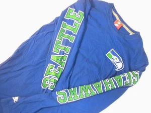 Vintage Nike NFL Seattle Seahawks T-Shirt Herren M Blau Grafik Langarm Y2K - Bild 1 von 12