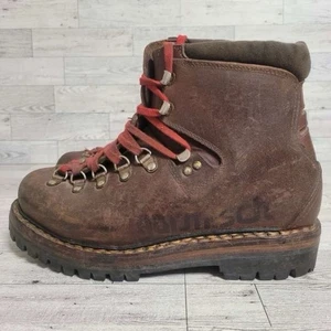 Herren Garmisch Bergsteigen Braun Leder Deutsch Vibram Wanderschuhe Größe 9,5 - Bild 1 von 10