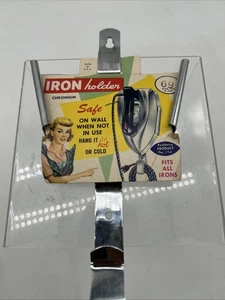 Vintage Eisenhalter Kenberry Produkt MCM Waschküche Werbung Chrom - Bild 1 von 9