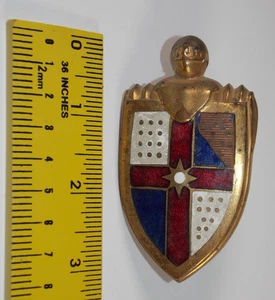 Rare 1946-1949 Lincoln Continental Cosmopolitan Grille Emblem Car Hood Badge USA - Foto 1 di 4