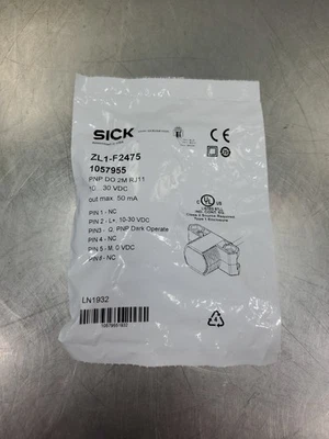 Sick ZL1-F2475 Photoelectric Sensor, 10-30VDC, P/N:1057955.              5C-28/1 - Image 1 of 2