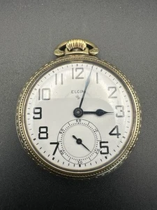 1951 Elgin 17j 16s Pocket Watch Serviced - Picture 1 of 14
