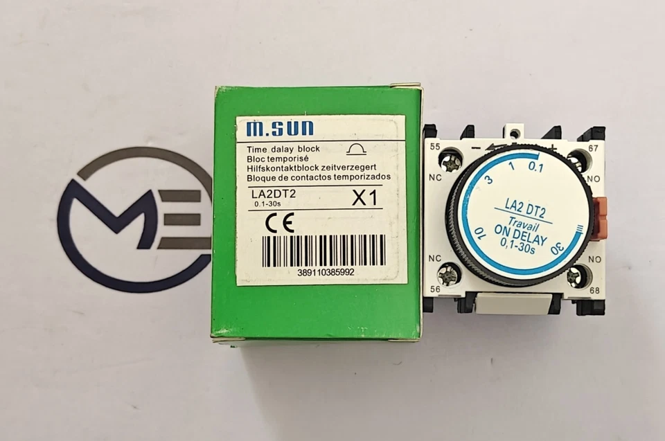 M.SUN LA2DT2 ADD ON CONTACTOR TIMING 0.1-30S LIVRAISON RAPIDE GRATUITE - Photo 1/4